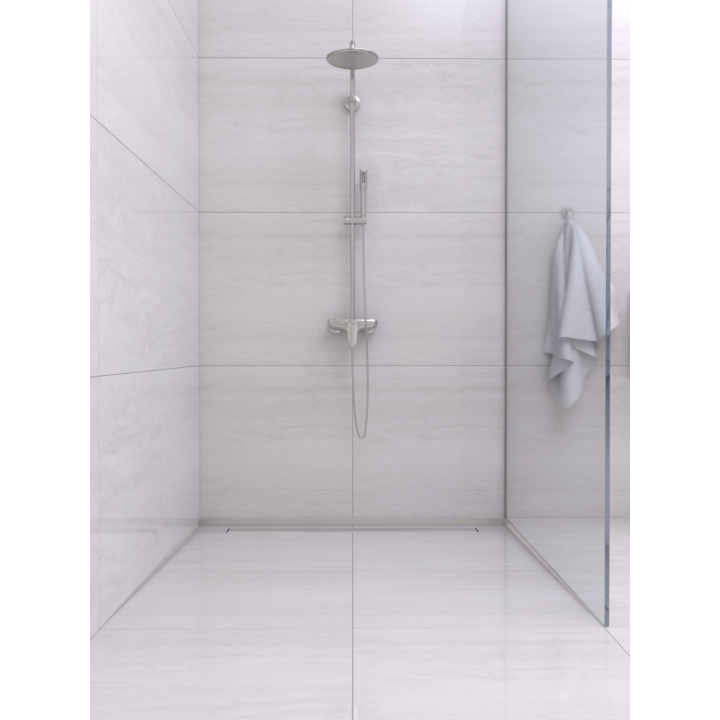 Listwa spadkowa podłogowa czołowa 130 cm inox