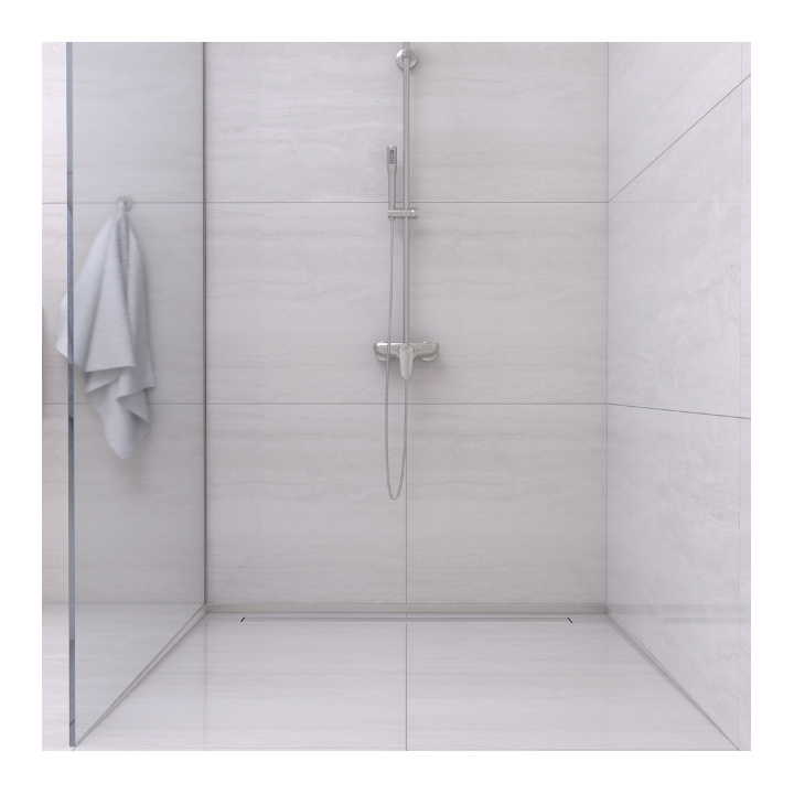 Listwa spadkowa podłogowa lewa 120 cm inox