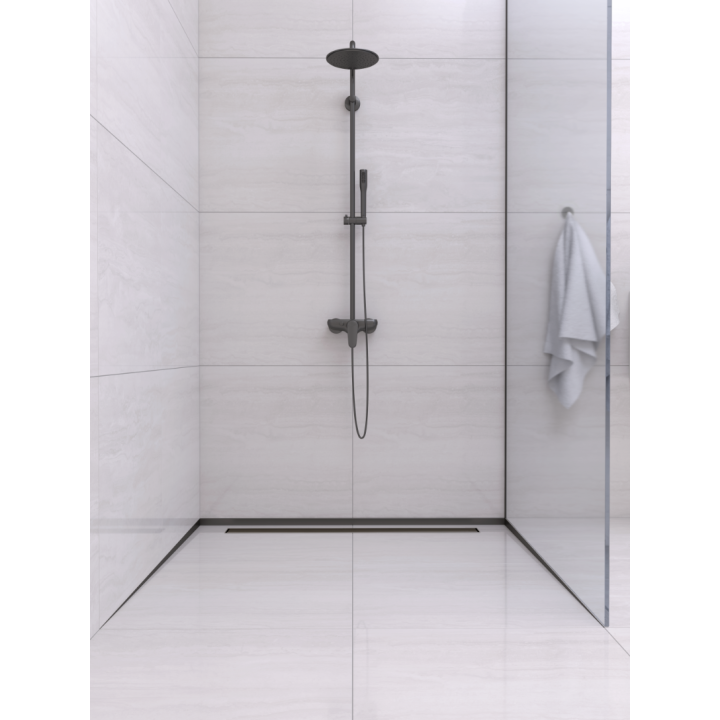 Listwa spadkowa podłogowa prawa 120 cm czarna