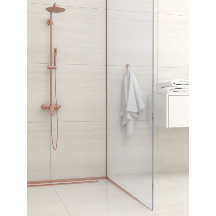 Listwa spadkowa podłogowa prawa 120 cm miedziana