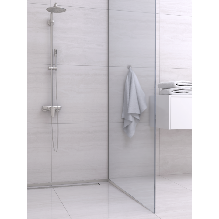 Listwa spadkowa podłogowa prawa 120 cm inox