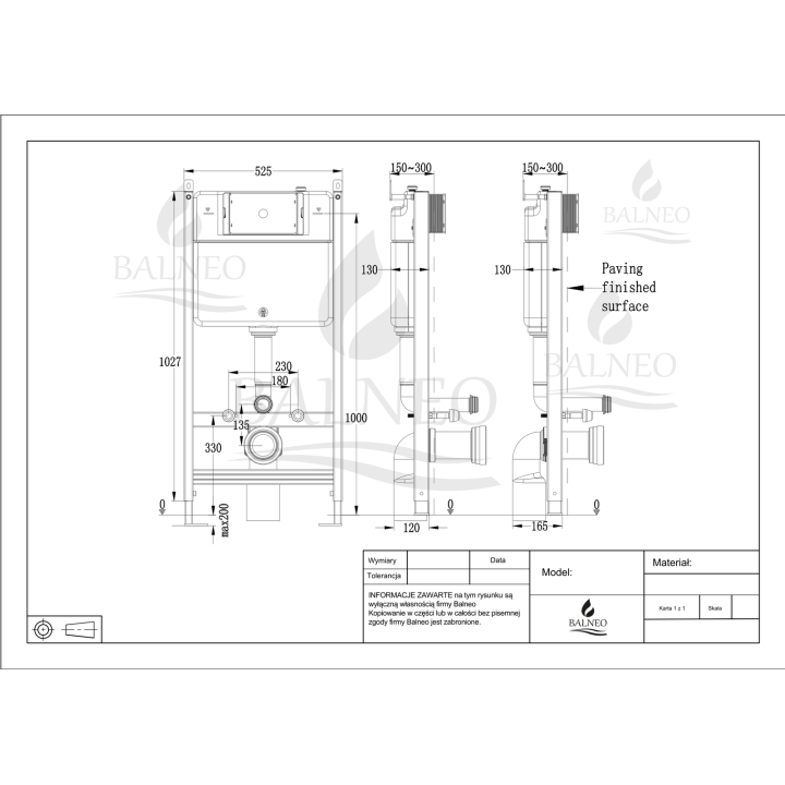 Stelaż podtynkowy WC Fix-Frame ST