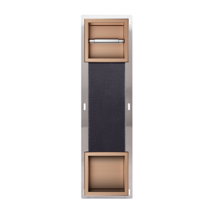 WALL-BOX PAPER 2 Copper - Magazynek z podajnikiem papieru miedziany