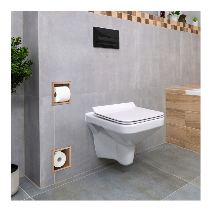 WALL-BOX PAPER 2 Copper - Magazynek z podajnikiem papieru miedziany