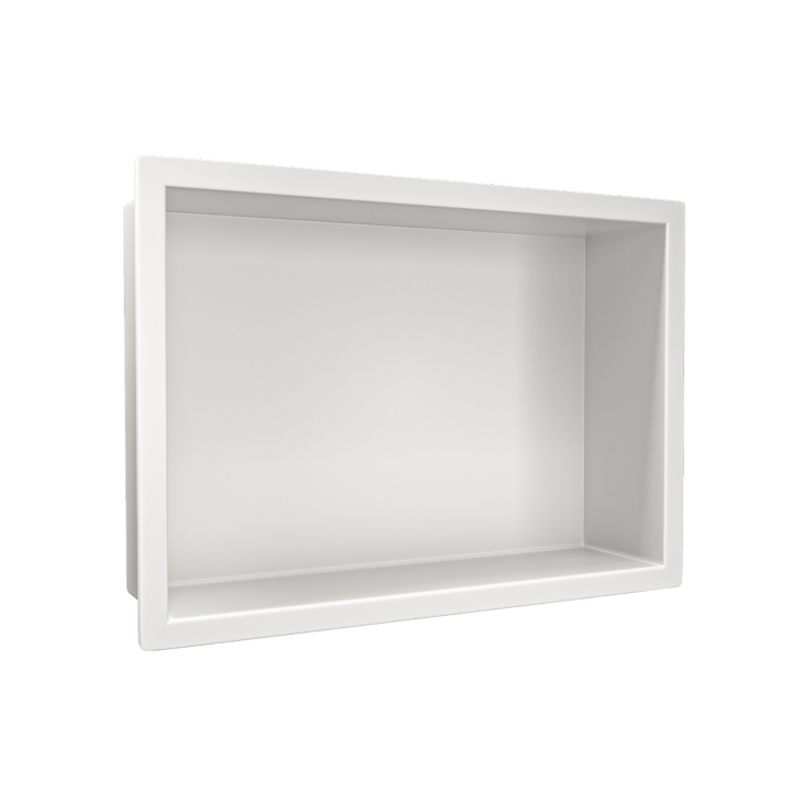 WALL-BOX ONE White Półka wnękowa ze stali nierdzewnej biała 30x20x10 cm