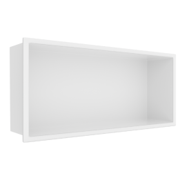 WALL-BOX ONE White Półka wnękowa ze stali nierdzewnej biała 45x20x10 cm