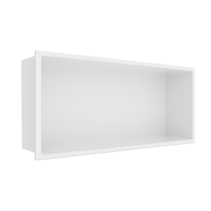 WALL-BOX ONE White Półka wnękowa ze stali nierdzewnej biała 45x20x10 cm