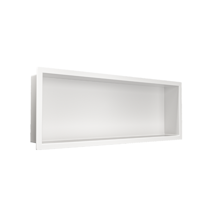 WALL-BOX ONE White Półka wnękowa ze stali nierdzewnej biała 60x20x10 cm