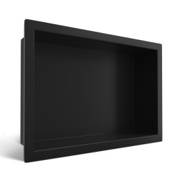 WALL-BOX ONE Black Półka wnękowa ze stali nierdzewnej czarna 30x20x10 cm