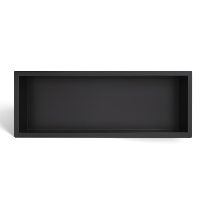 WALL-BOX ONE Black Półka wnękowa ze stali nierdzewnej czarna 60x20x10 cm