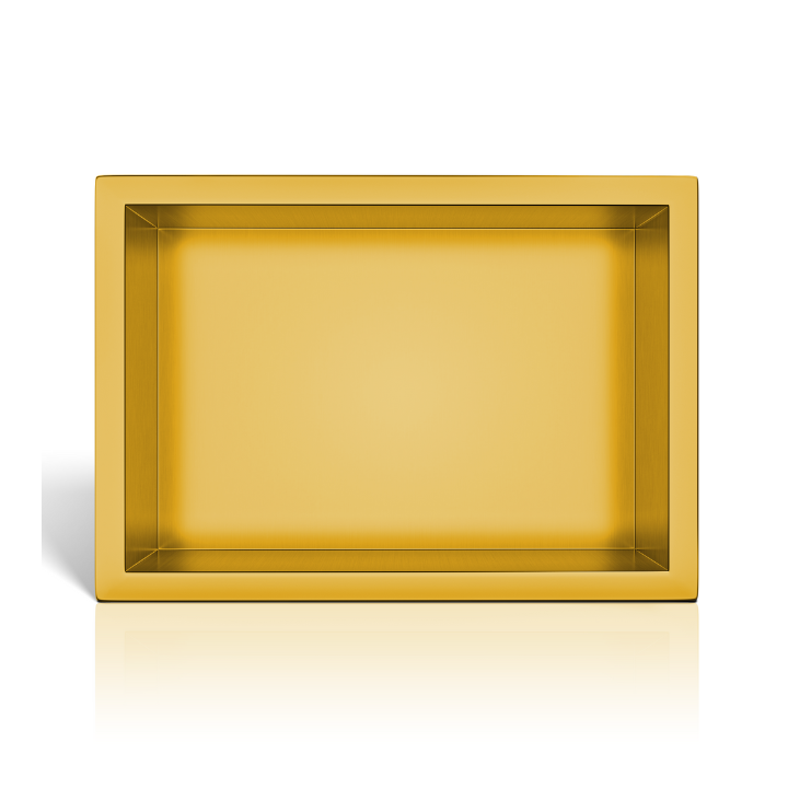 WALL-BOX ONE Gold Półka wnękowa ze stali nierdzewnej złota 30x20x10 cm