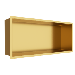 WALL-BOX ONE Gold Półka wnękowa ze stali nierdzewnej złota 45x20x10 cm