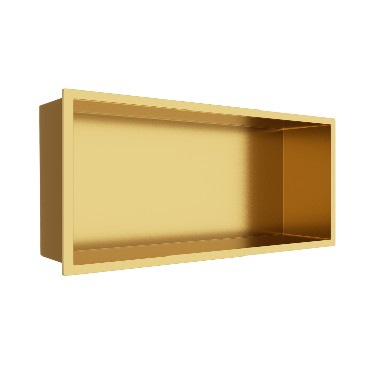 WALL-BOX ONE Gold Półka wnękowa ze stali nierdzewnej złota 45x20x10 cm