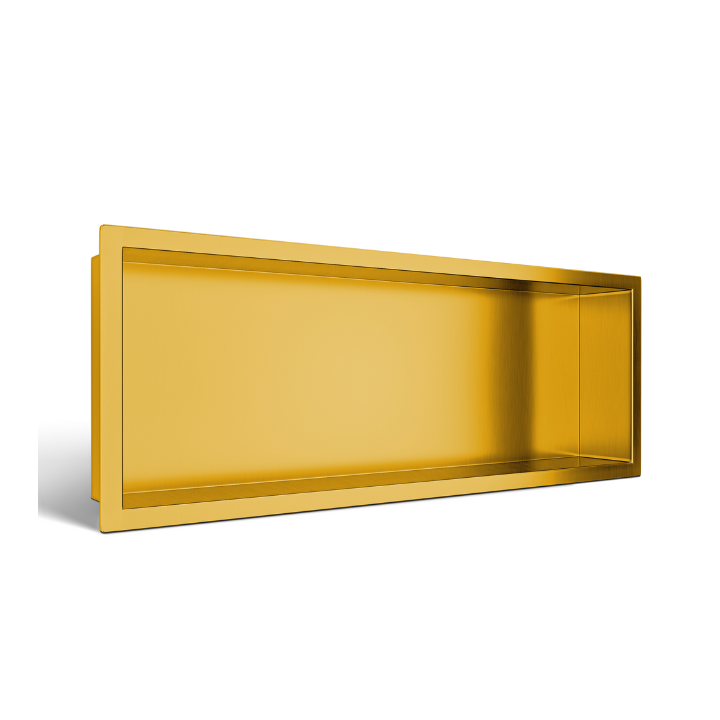 WALL-BOX ONE Gold Półka wnękowa ze stali nierdzewnej złota 60x20x10 cm