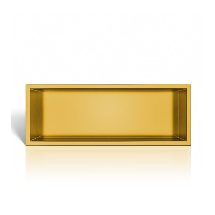 WALL-BOX ONE Gold Półka wnękowa ze stali nierdzewnej złota 60x20x10 cm