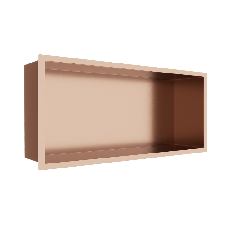 WALL-BOX Copper Gold Półka wnękowa ze stali nierdzewnej miedziana 45x20x10 cm