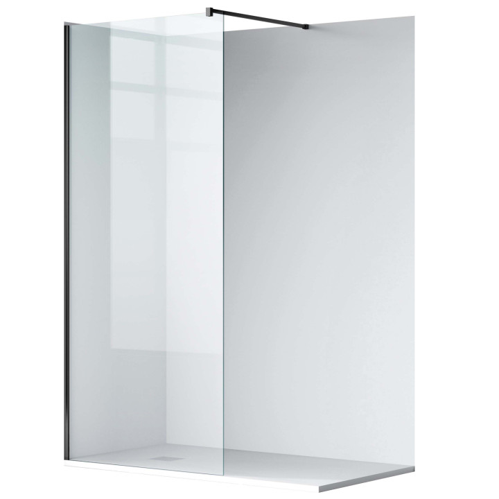 Ścianka prysznicowa Beira 60 x 200 cm transparentna 8 mm czarna