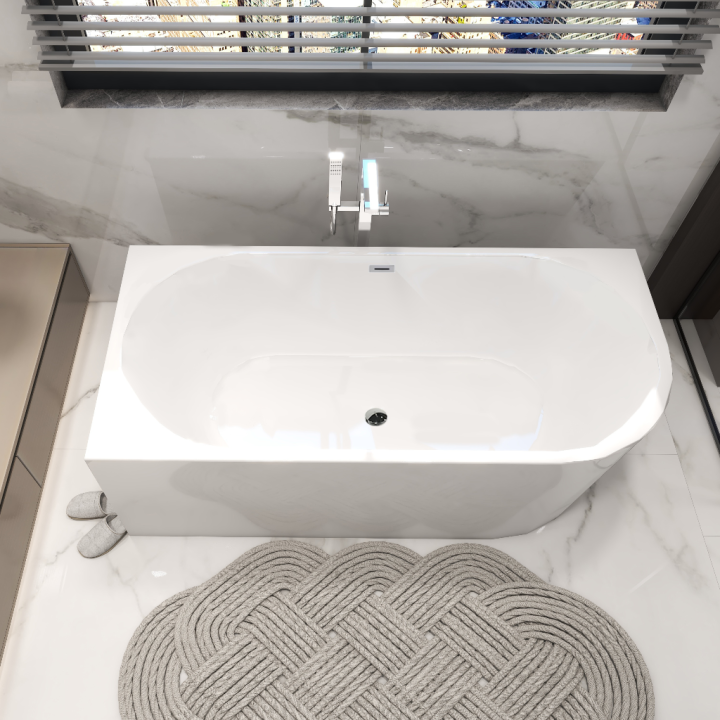 Wanna wolnostojąca narożna lewa AVOLA WHITE - 170 x 80 cm
