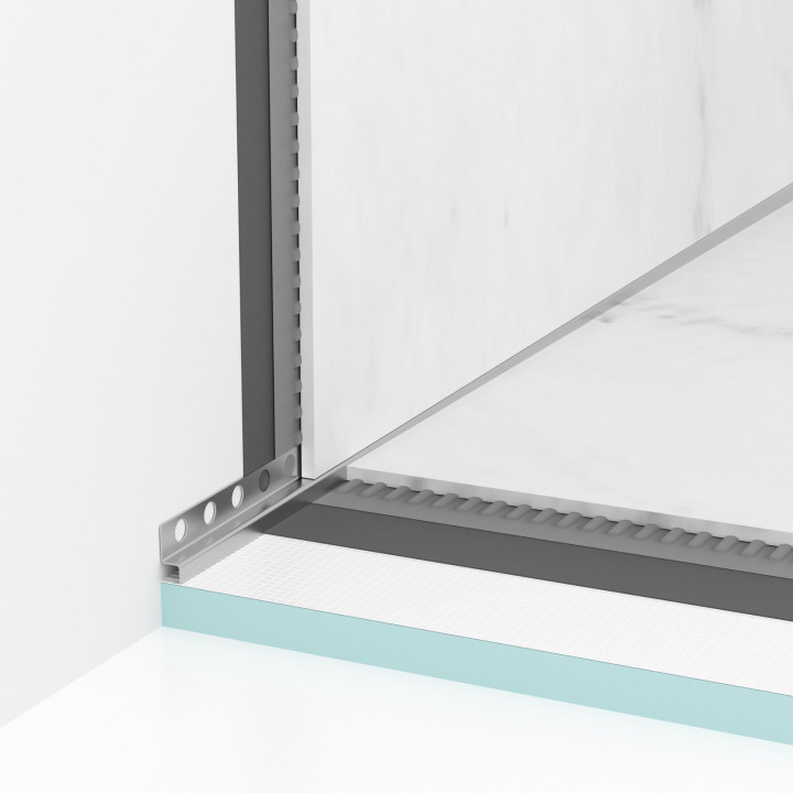Listwa spadkowa przyścienna lewa 120 cm inox
