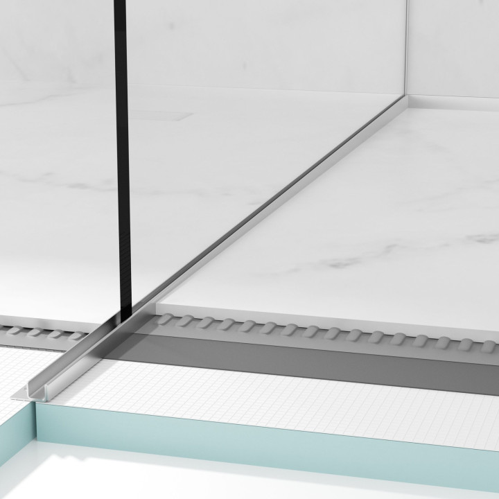 Listwa spadkowa do szkła lewa 170 cm inox