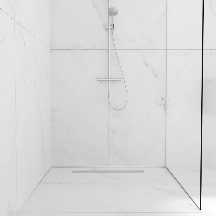 Listwa spadkowa do szkła prawa 170 cm inox