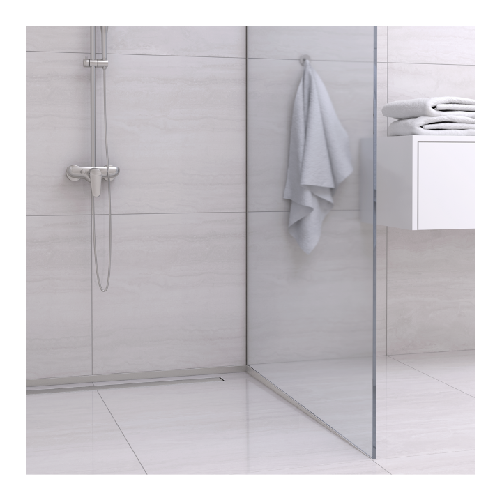 Listwa spadkowa do szkła prawa 170 cm inox