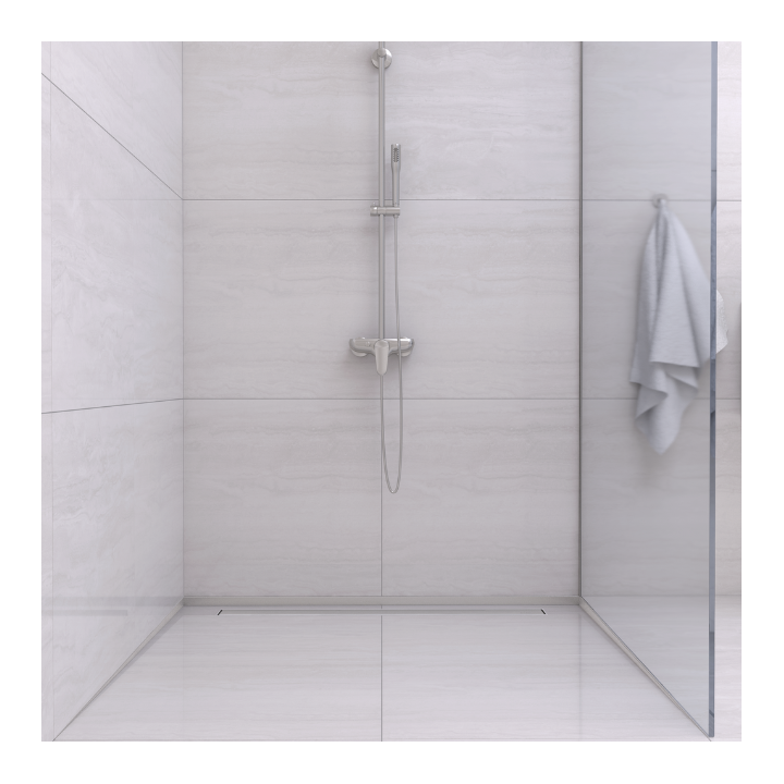 Listwa spadkowa do szkła prawa 170 cm inox