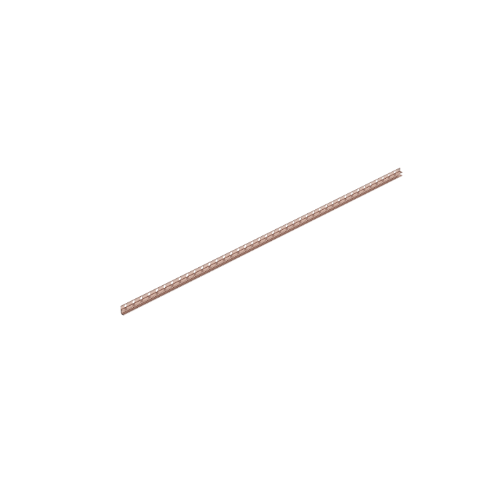 Listwa spadkowa do szkła lewa 120 cm miedziana