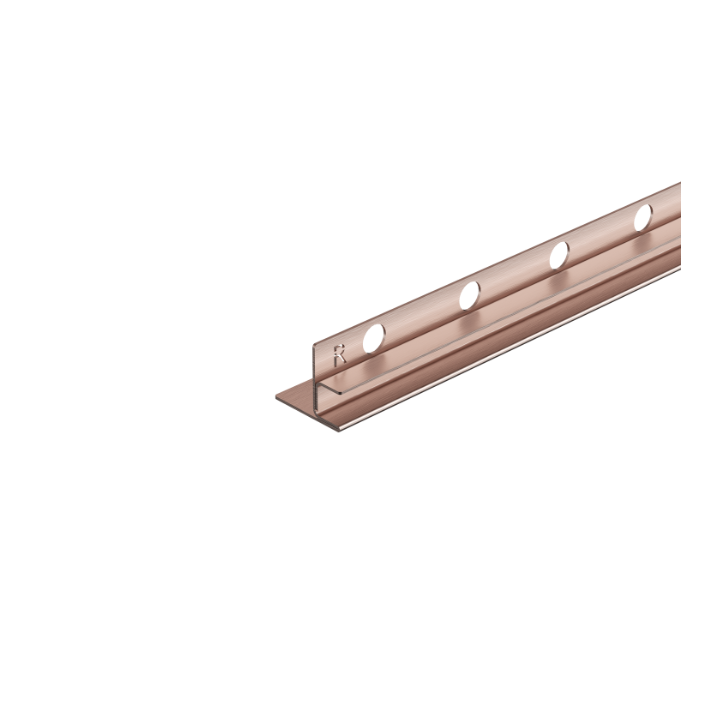 Listwa spadkowa do szkła prawa 170 cm miedziana