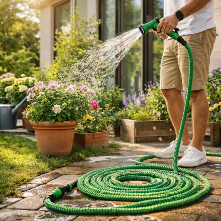 Zestaw ogrodowy TRICK HOSE 7m - 22m (zielony)