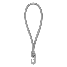 BUNGEE CORD HOOK guma elast. 0,4x18cm, hak- PVC, gray - luz