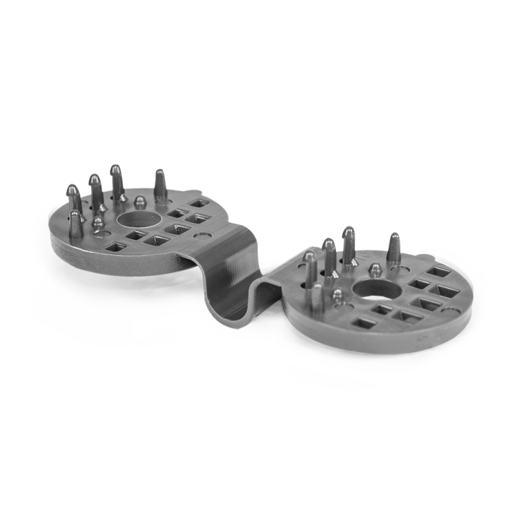 BUNGEE CORD CLIPS klips zaciskowy - luz (50szt.) grey