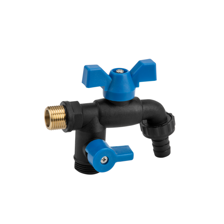 Kran kulowy 1/2'' BLACK RAVEN GZ 2x3/4'' NYLON / BRASS
