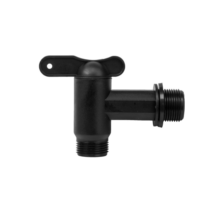 Kran PP z wejściem GZ 3/4", wyjście GZ 3/4" - czarny