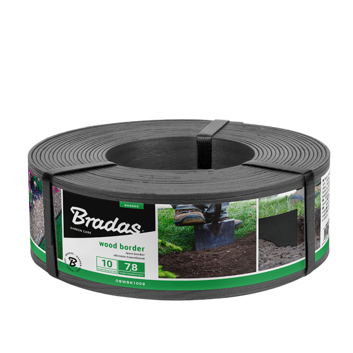 Obrzeże WOOD BORDER 78mm x 2,8mm x 10m - szary