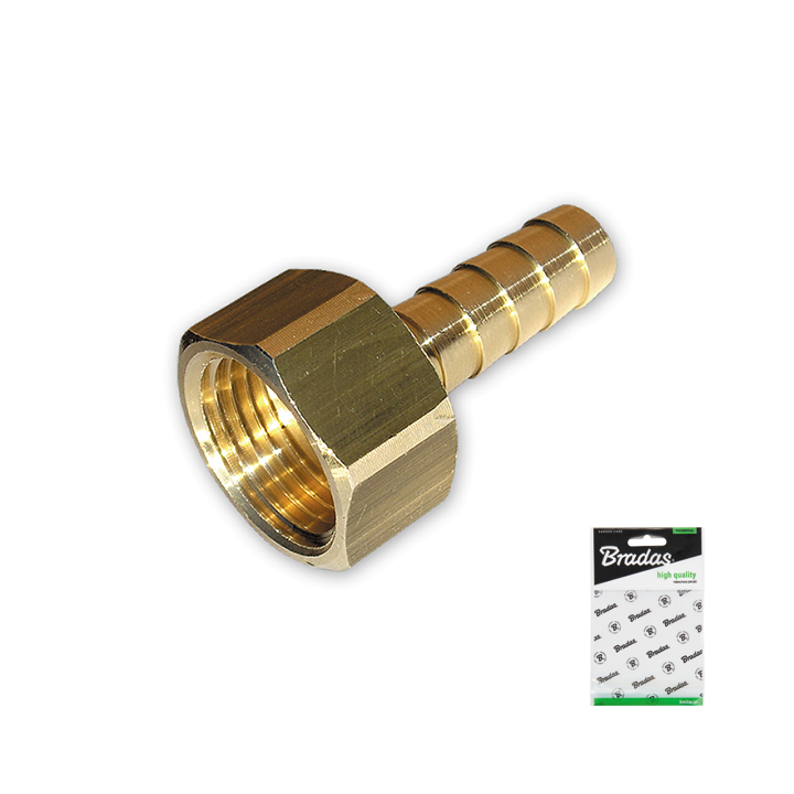 Nypel do węża 9mm, GW 1/2" MOSIĄDZ
