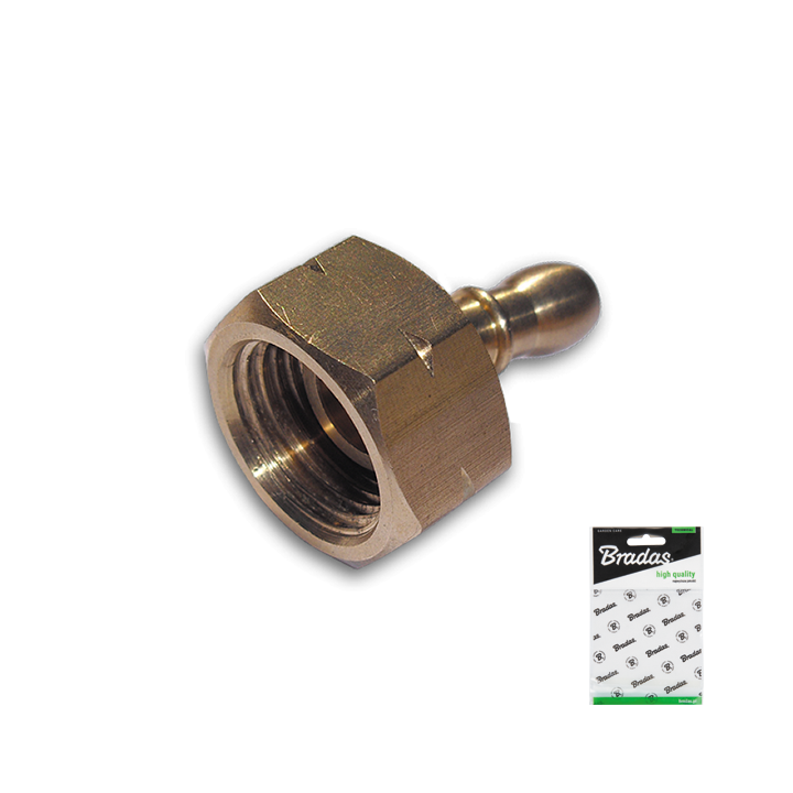 Złącze dwuczęściowe GW 21,8mm L / 9-10mm MOSIĄDZ