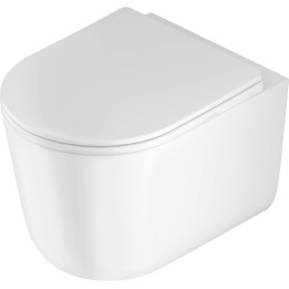 Miska WC z deską bezkołnierzowa - spłukiwanie wirowe biały biały CDJD6ZPW