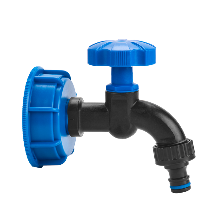 Zestaw - IBC nakrętka niebieska GW S60x6 z kranem GZ 1/2"