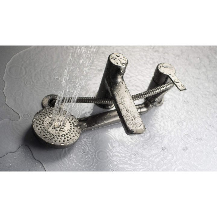 Bateria wannowa 3-otworowa stała titanium Arnika BQA D13M