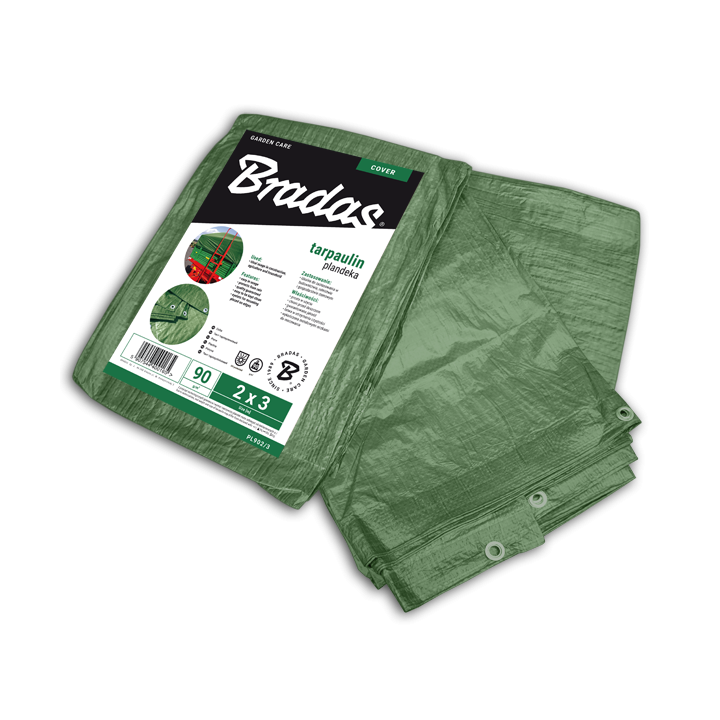 Plandeka wzmacniana GREEN 3 x 4m, 90g