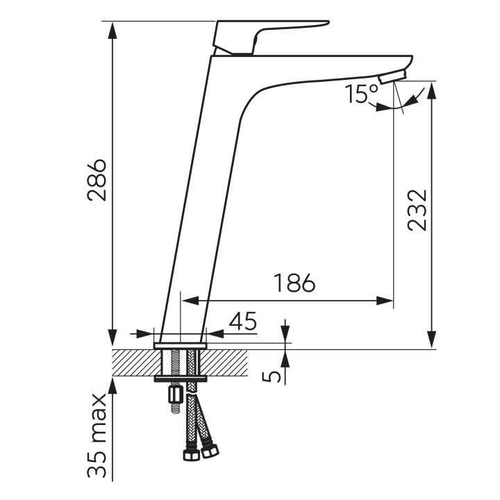 VITTO VL BATERIA UMYWALKOWA NABLATOWA, CZARNO / ZŁOTA