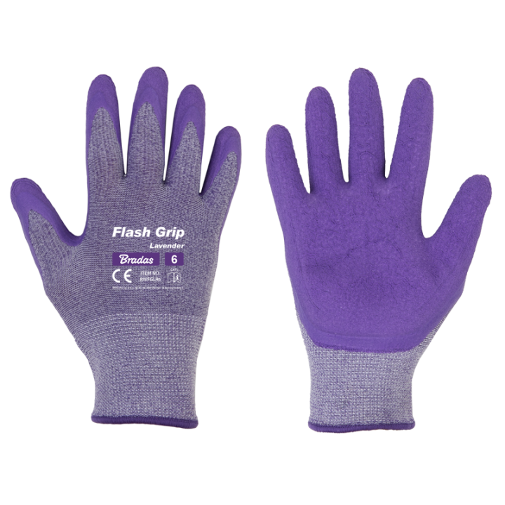 Rękawice ochronne FLASH GRIP LAVENDER, rozmiar 8