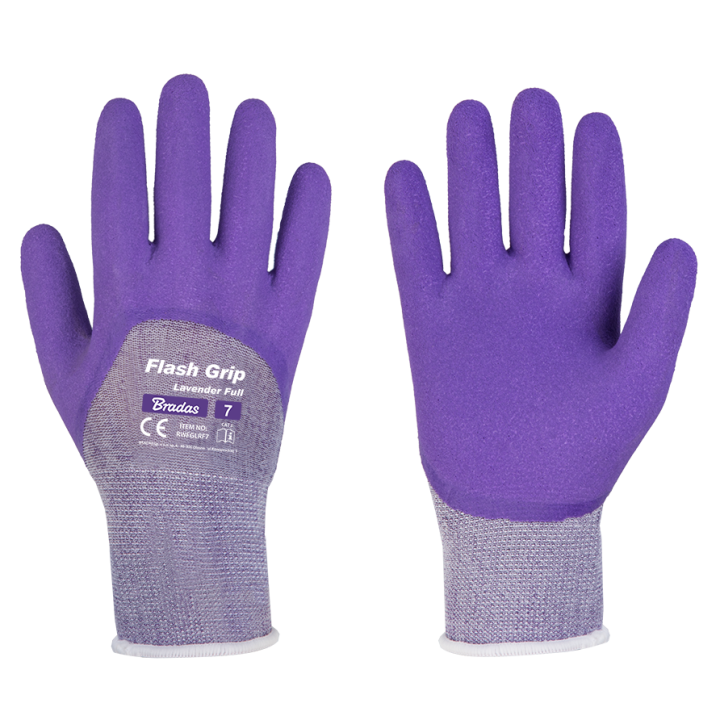 Rękawice ochronne FLASH GRIP LAVENDER FULL, rozmiar 7