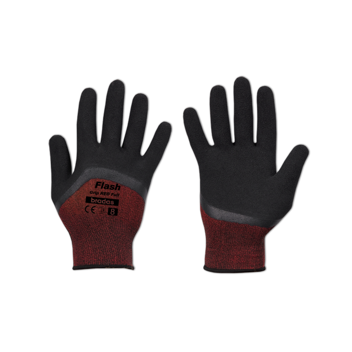 Rękawice ochronne FLASH GRIP RED FULL lateks, rozmiar 11