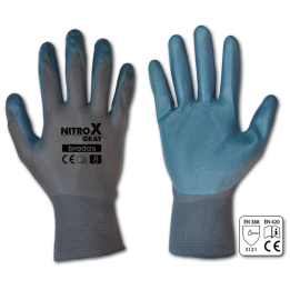 Rękawice ochronne NITROX GRAY nitryl, rozmiar 10,