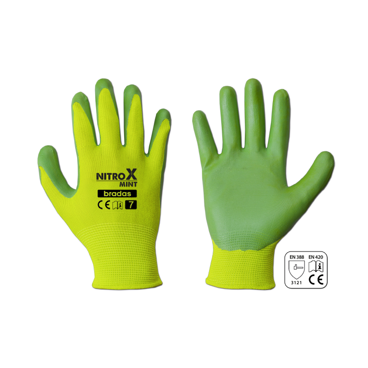 Rękawice ochronne NITROX MINT, rozmiar 8