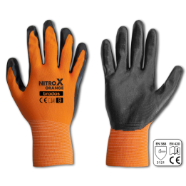 Rękawice ochronne NITROX ORANGE nitryl, rozmiar 8