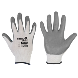 Rękawice ochronne NITROX WHITE nitryl, rozmiar 9