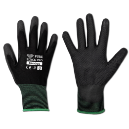 Rękawice ochronne PURE BLACK PRO poliuretan, rozmiar 10